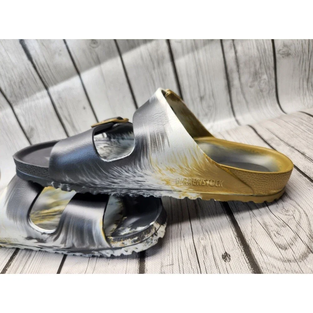 Birkenstock Arizona Essentials EVA Glamour Gold Multi Marbled Sandal 40 W9 M7